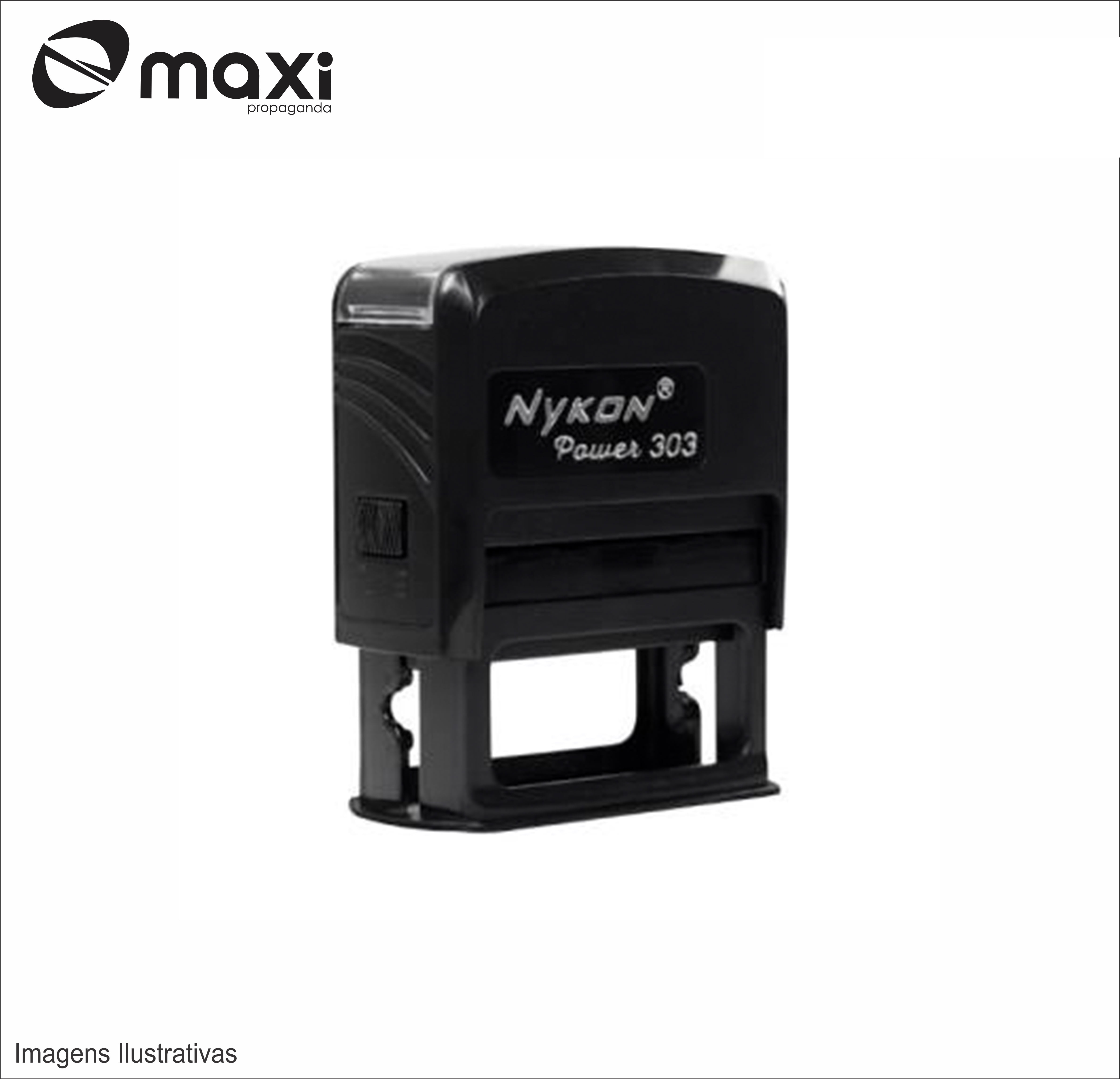 Carimbo Automático Nikon Power 303 Black - Preto