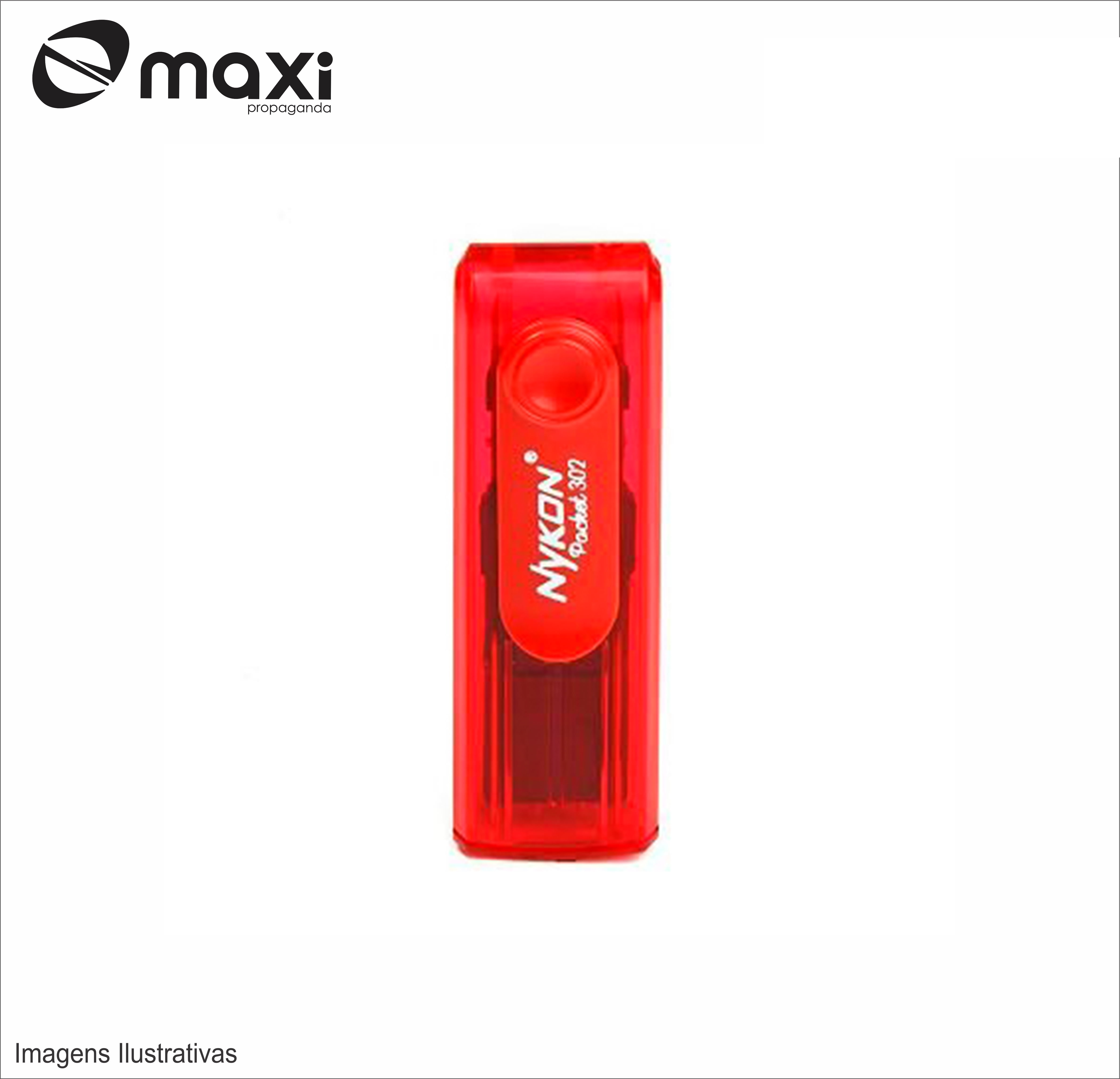 Carimbo Automático Nikon Pocket 302 - Vermelho