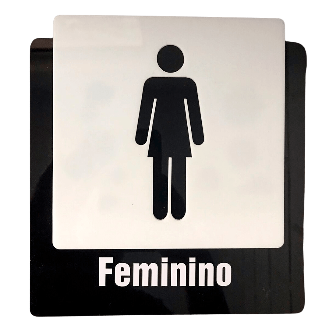 PLACA DE SINALIZAÇÃO PREMIUM - BANHEIRO FEMININO
