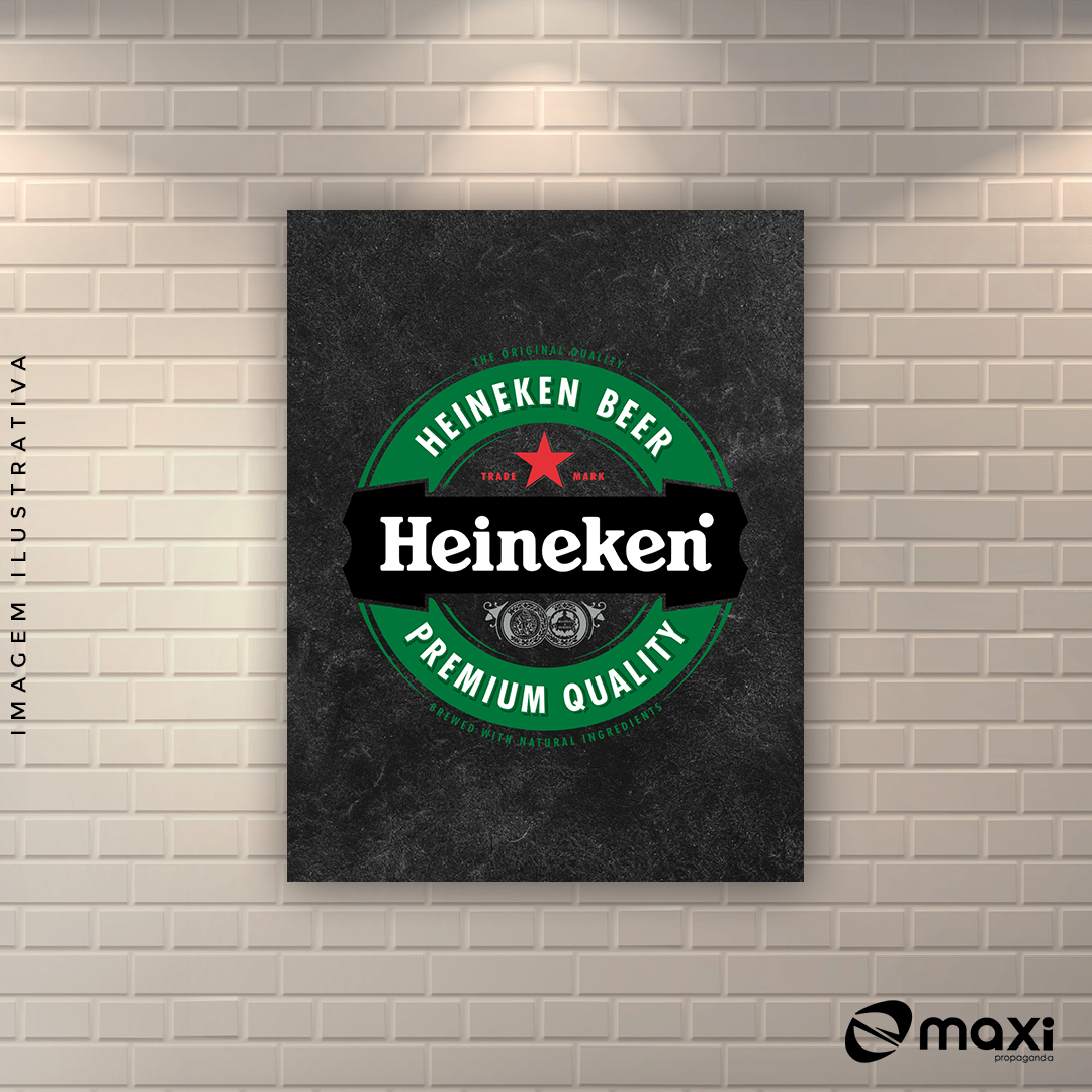Plaquinha Decorativa em MDF - Heineken