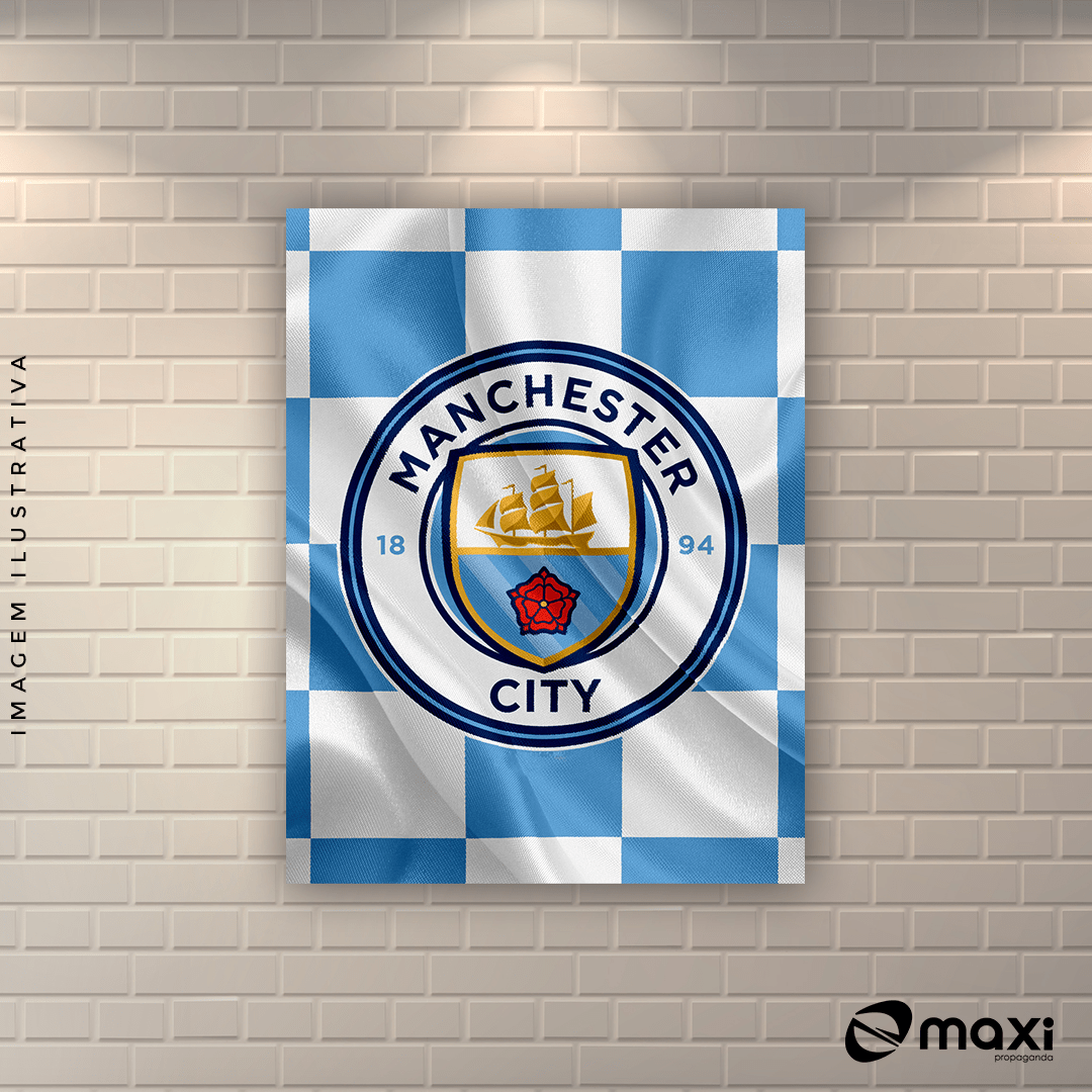 Plaquinha Decorativa em MDF  - Manchester City