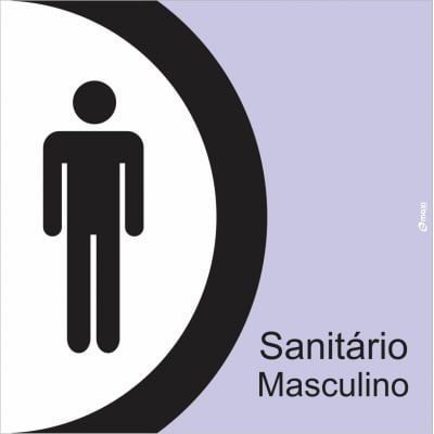 Placa Sanitário Colorida (MODELO 3)- MASCULINO