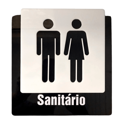 PLACA de sinalização premium SANITÁRIO