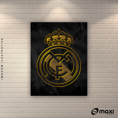 Plaquinha Decorativa em MDF - Real Madrid